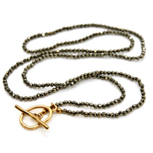Load image into Gallery viewer, Luxury Faceted Long Pyrite Necklace or Bracelet