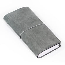 Load image into Gallery viewer, Teal Grey Suede Journal W/ Organic Cotton Paper:  Small