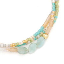 Load image into Gallery viewer, Mixed Media Bracelet - Courage/Amazonite/Gold