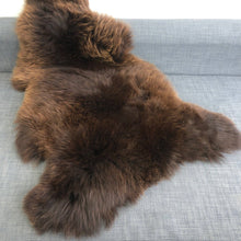 Load image into Gallery viewer, Natural British Brown Sheepskin Rug Hygge Nordic Decor: Medium