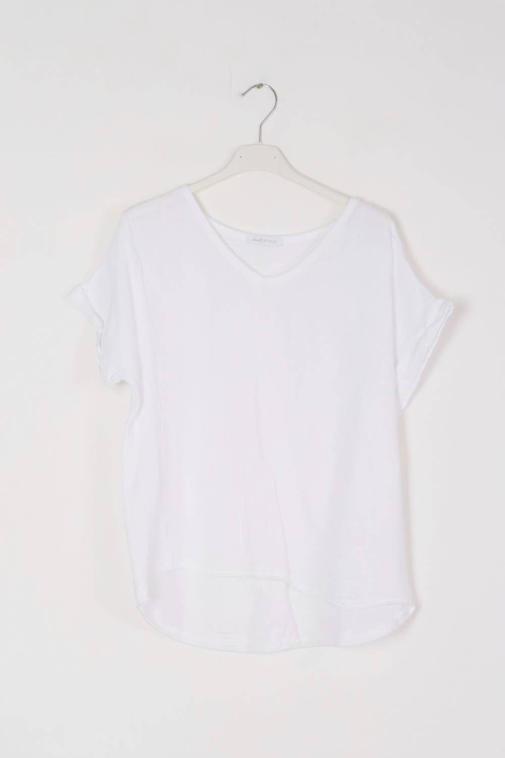 Short Sleeve Linen Top