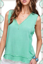 Load image into Gallery viewer, Soft Washed Gauze Sleeveless V-Neck