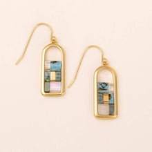 Load image into Gallery viewer, Good Karma Miyuki Frame Earring - Turquoise/Gold
