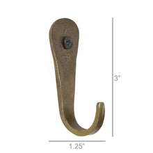 Load image into Gallery viewer, Forged Hook, Iron - Brass