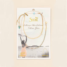 Load image into Gallery viewer, Mixed Media Wrap Bracelet/Necklace - Tranquility/Turquoise/Gold