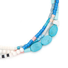 Load image into Gallery viewer, Mixed Media Bracelet - Sky/Turquoise/Silver