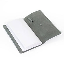 Load image into Gallery viewer, Teal Grey Suede Journal W/ Organic Cotton Paper:  Small