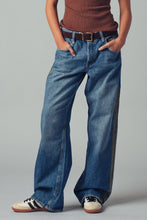Load image into Gallery viewer, Wide-Leg Utility Stripe Denim Jeans
