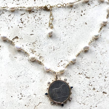 Load image into Gallery viewer, Horse necklace coin pearl jewelry handmade gold boutique: 20 / Horse
