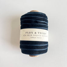 Load image into Gallery viewer, Flax &amp; Twine 3/8&quot; Velvet Ribbon - 30 Yards: Pearl