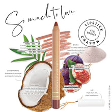 Load image into Gallery viewer, Natural Lipstick Crayon Fig Brûlée