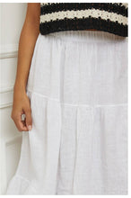 Load image into Gallery viewer, 100% Linen Skirt REF. 8348: TOBACCO