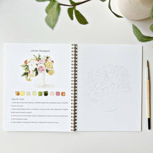 Load image into Gallery viewer, Bouquets watercolor workbook