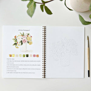 Bouquets watercolor workbook