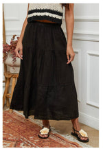 Load image into Gallery viewer, 100% Linen Skirt REF. 8348: TOBACCO