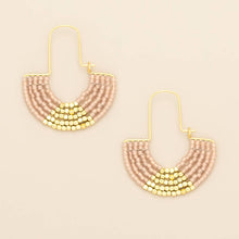 Load image into Gallery viewer, Chromacolor Miyuki U-Hoop Earring - Blush/Gold