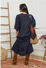 Load image into Gallery viewer, Navy Linen Dress