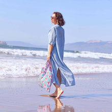 Load image into Gallery viewer, LOBSTER WAVES blu Bag Reusable Shopper Tote