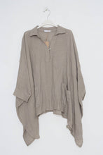 Load image into Gallery viewer, 100% linen tunic REF. 11645: Taupe