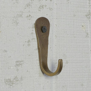 Forged Hook, Iron - Brass