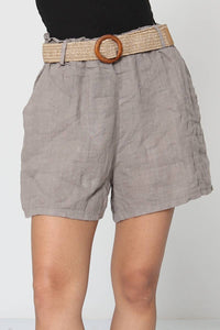 Linen Shorts with Belt