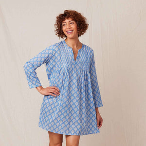 FIFER BLUE Pintuck Beach Coverup