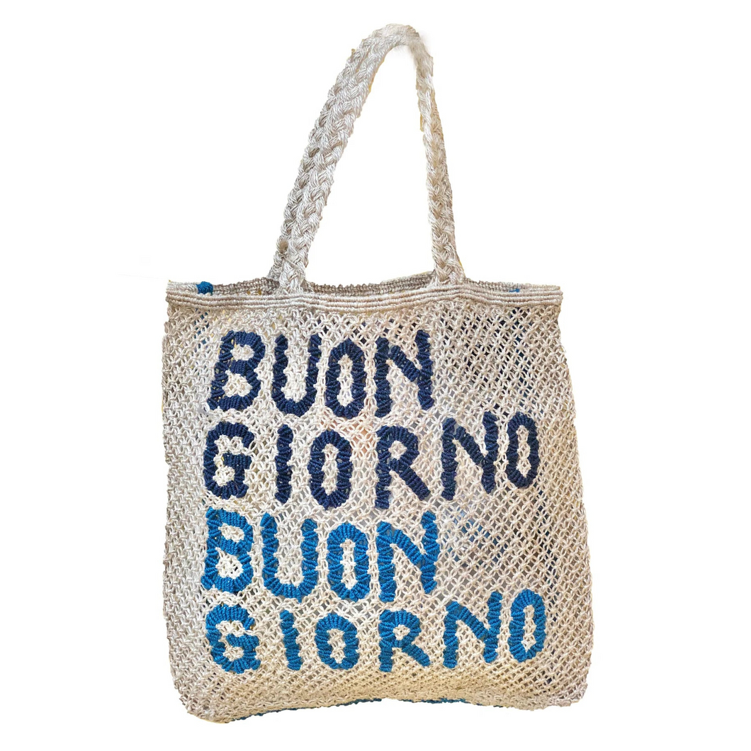 Buon Giorno Bag in Natural, Indigo and Cobalt, from The Jacksons