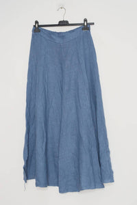 100% Linen Skirt REF.8304: Charcoal Grey