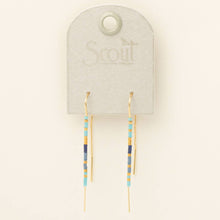Load image into Gallery viewer, Chromacolor Miyuki Thread Earring - Cobalt Multi/Gold