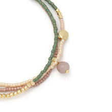 Load image into Gallery viewer, Mixed Media Wrap Bracelet/Necklace - Healing/Tourmaline/Gold