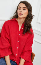 Load image into Gallery viewer, 100% Linen Shirt REF. 2858: Duck Green