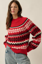Load image into Gallery viewer, Shetland Slopes Fair Isle Mock-Neck Sweater