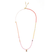 Load image into Gallery viewer, Mixed Media Wrap Bracelet/Necklace - Love/Rhodocrosite/Gold