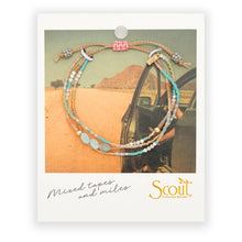 Load image into Gallery viewer, Mixed Media Bracelet - Courage/Amazonite/Gold