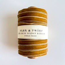 Load image into Gallery viewer, Flax &amp; Twine 3/8&quot; Velvet Ribbon - 30 Yards: Pearl