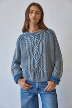 Load image into Gallery viewer, Indigo Cable Knit Sweater