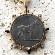 Load image into Gallery viewer, Horse necklace coin pearl jewelry handmade gold boutique: 20 / Horse