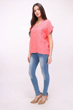 Load image into Gallery viewer, Sequin Edged Linen Blouse