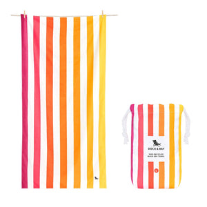 Dock & Bay Quick Dry Towels - Summer - Peach Sunrise: Large (63x35")