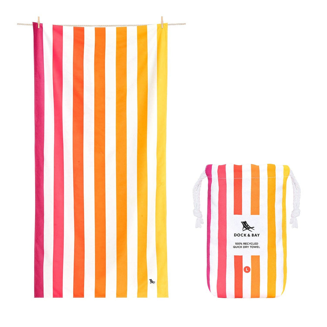 Dock & Bay Quick Dry Towels - Summer - Peach Sunrise: Large (63x35