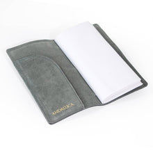 Load image into Gallery viewer, Teal Grey Suede Journal W/ Organic Cotton Paper:  Small