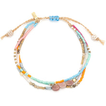Load image into Gallery viewer, Mixed Media Bracelet - Love/Rhodochrosite/Gold