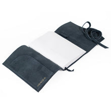 Load image into Gallery viewer, Grey Blue Suede Journal w/ Organic Cotton Paper: Large