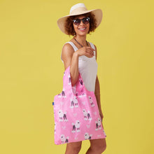 Load image into Gallery viewer, HELLO POODLE Reusable Shopper blu Bag