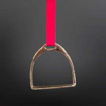 Load image into Gallery viewer, Equestrian Stirrup Iron Christmas Ornament : Gold/Red Ribbon