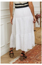 Load image into Gallery viewer, 100% Linen Skirt REF. 8348: TOBACCO