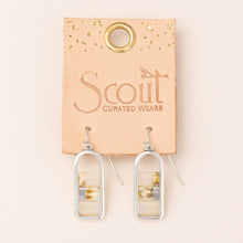 Load image into Gallery viewer, Good Karma Miyuki Frame Earring - Ivory/Silver