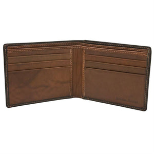 Leather Bifold Men's Wallet with Back Slit Pocket