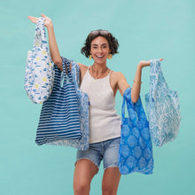 Load image into Gallery viewer, CERULEAN SEA CORAL blu Bag Reusable Shopper Tote