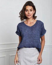 Load image into Gallery viewer, Short Sleeve Linen Top